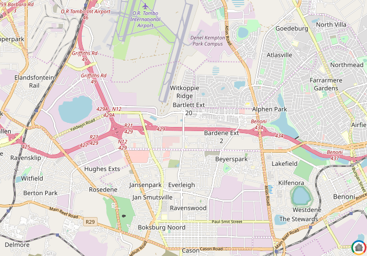 Map location of Bartlett AH